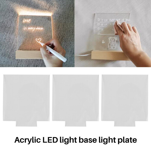 Acrylic Sheet Clear Cast for LED Light Base Table Signs DIY Display Projects  Led Lights for Projects 6 Pieces 1