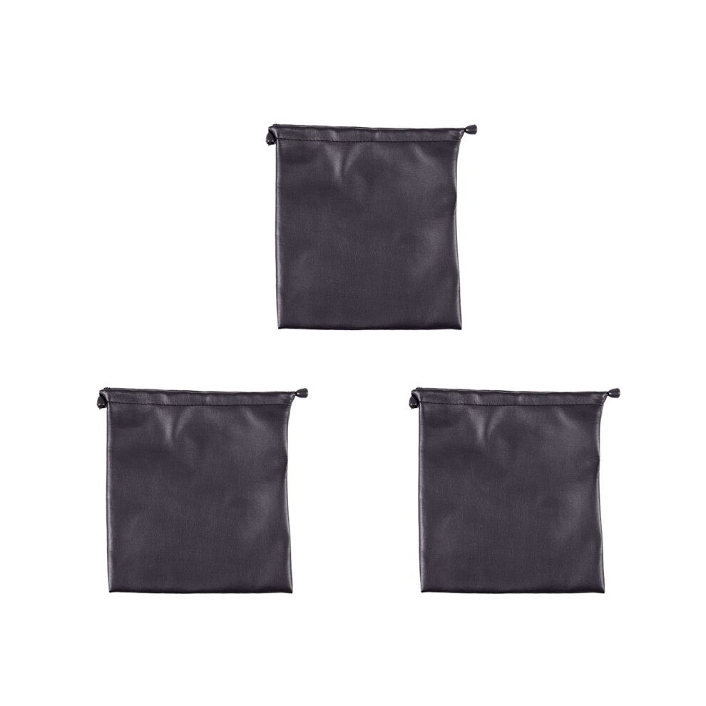 3X Pu Leather Soft Storage Bag Pouch Case For Around Earphone Ae Tp-1 Dj Headphone Black 6031542835632