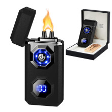 Electric Candle Lighter with Windproof Plasma Arc, TypeC Rechargeable, LED Display Matte Black