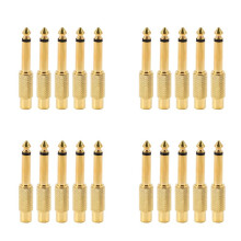 20X Gold Plated 6.35mm 1/4 Inch Male Mono Plug to RCA Female 6.5mm Jack Audio Stereo Adapter Connector Plug TS Converter