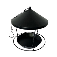 Weatherproof Metal Hanging Bird Feeder for Garden Balcony Backyard with Water Tray for Hummingbirds