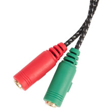 3Pcs Cable Adapter 2 in 1 Splitter 4 Pole 3.5mm Audio Earphone Headset to 2 Female Jack Headphone Mic Audio Cable 3 Pole