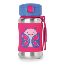 Skip Hop SH252517, Azul, Rosa, Aço inoxidável, Silicone, Aço inoxidável, Tampa basculante, 350 ml, 89 mm, 89 mm