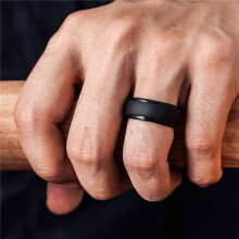 2pcs 8mm Popular Camouflage Black Men Silicone Cool Rings Women Rubber Wedding Ring Environmental Sports Ring 8