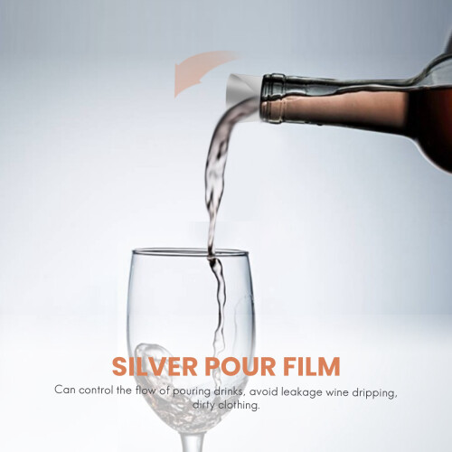 50Pcs 3inch Silver Wine Pourer Disk Drip-proof Drip Pouring Pour Spout 2