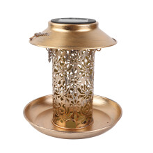 LED Solar Bird Feeder 19cm Warm White Hanging Garden Light