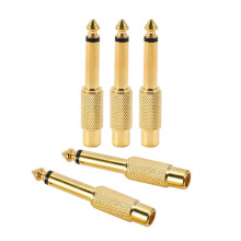 20X Gold Plated 6.35mm 1/4 Inch Male Mono Plug to RCA Female 6.5mm Jack Audio Stereo Adapter Connector Plug TS Converter