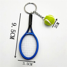 24Pcs Tennis Racket Keychain Pendant Bag Accessories for Bag Sport Advertisement Fans Souvenirs Key Ring