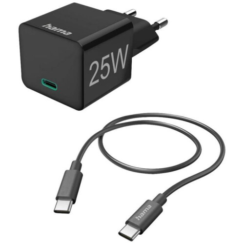 Hama Hama Mini 25W Chargeur USB 25 W 1x USB-C noir intérieure