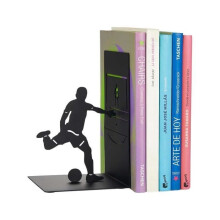 Suporte para livros - Esporte - Jogador de Futebol - Metal - Preto - 10x17x11 cm