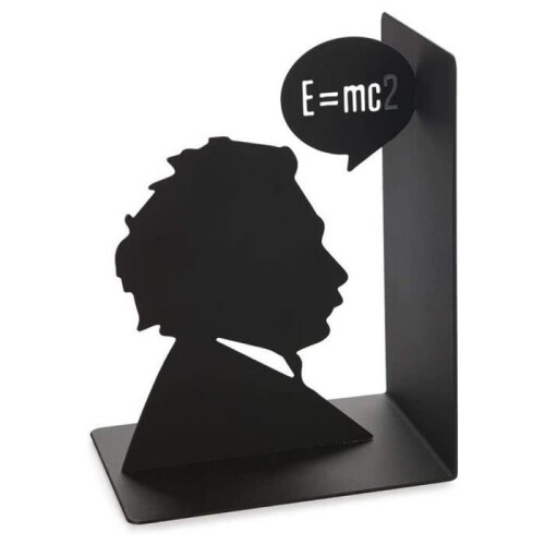 Porta libri in metallo nero Balvi (Albert Einstein)