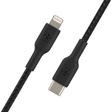 Cabo BELKIN Lightning para USB-C Trançado 1M Preto