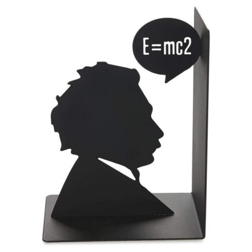 Porta libri in metallo nero Balvi (Albert Einstein) 1