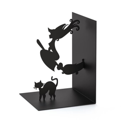 Porta-libri Magic Colore nero a forma di strega Metallo 17 cm 2