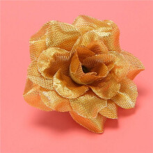 200 Pcs Silk Roses Artificial Wedding Clips Wedding Decoration Flower (Golden)