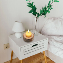 12 StüCk Holzkerzenhalter, Votiv Teelichthalter für Hochzeitsfeier für Tisch, Halloween Weihnachtsfeier Home Decor