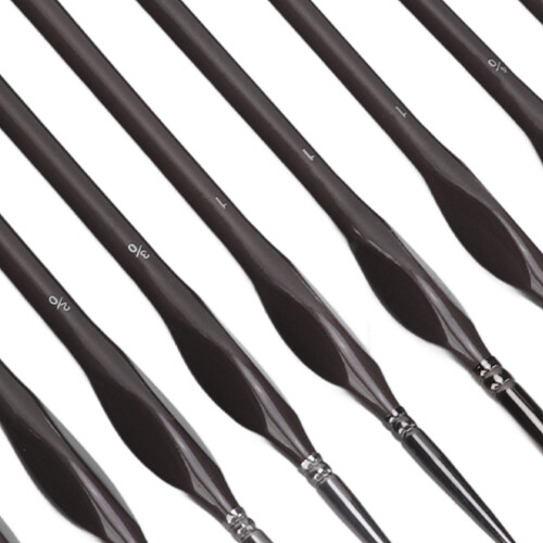 Detail Paint Brushes Set 5 Sizes Nylon Wool High Absorption, Easy Cleaning 2