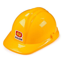 Capacete de obra - BIGJIGS - Capacete de construtor Bigjigs - Amarelo - Tamanho ajustável 53-56 cm - Plástico robusto