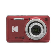 KODAK Pixpro FZ55 - Câmera Digital 16 MP, Zoom Óptico 5X, LCD 2.7, Estabilizador Óptico, Vídeo HD 720p, Bateria Li-ion - Vermelha