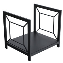 Heavy Duty Indoor Outdoor Firewood Rack Holder with Stable Iron Base for Fireplace Wood Storage