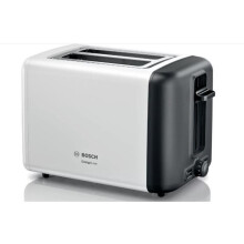 Tostadora - BOSCH - TAT3P421 - 2 rebanadas - 970 W - Negro y Blanco