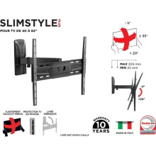 Meliconi - SP 400SR PLUS Suporte para TV inclinável e giratório - Grande angular - para TV de 40'' a 82'' - VESA 200/300/400 - Entregue