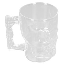 500ml Hochborosilikat-Glas Schädel-Bierkrug für Partys und Bars