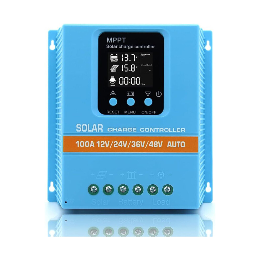 100A Mppt Solar Charge Controller With Lcd Display, Dual Usb, For 12V48v Battery Charging 9455672111348