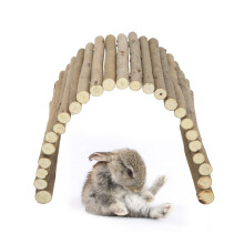 Wooden Hamster Bridge for Small Animals Chinchillas Rabbits 15x60cm