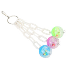 Hanging Plastic Bird Ball Toy with Hooks for Parrot, Parakeet, Cockatiel