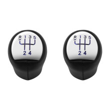 2X Palanca de Cambio de Marchas Manual de Cuero de 5 Velocidades para Megane Clio II Twingo Kangoo Logan