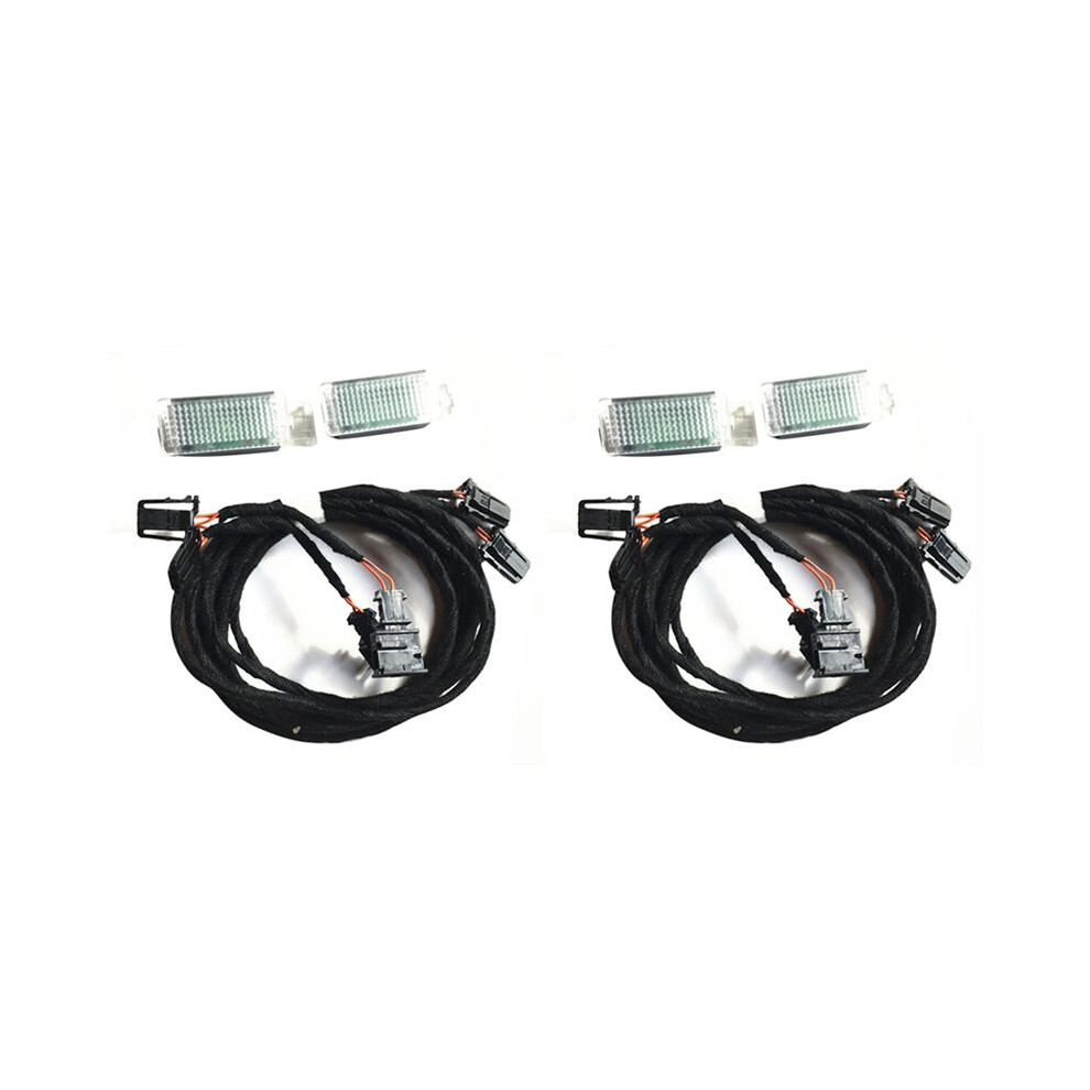 4X Led Footwell Foot Lamp Cable Wiring Harness For B7 B8 Cc 7 Mk7 7.5 Mk2 5Gg947409 Light 6031045831230