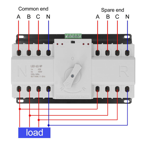 Dual Power Automatic Transfer Switch 63A 4 Pole AC400V with Comprehensive Safety Protection 2