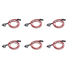 6X 20.5 Zoll Lange Button Schalter Kabel Fuer PC Schalter Reset Computer