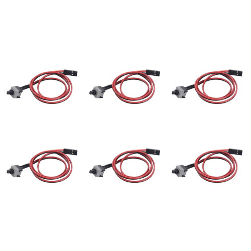 6X 20.5 Inch Long Power Button  Cable for PC Switches Reset Computer