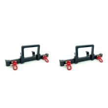 2X Metalowy Zderzak Przedni z Hakiem Holowniczym do MN D90 D91 D96 MN-90 MN99S 1/12 RC Car Upgrade Parts Akcesoria, Czarny