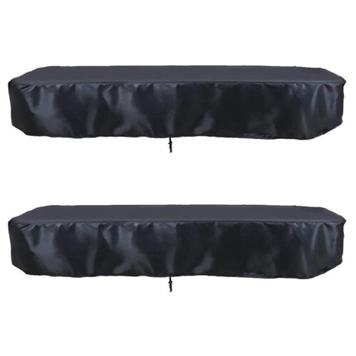2X 8Ft Billiard Pool Table Cover with Drawstring Durable Waterproof Table Cover for Rectangle Table, Black