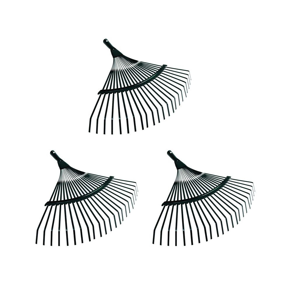 3Pcs 42Cm Steel Fan Rake Replacement Heavy Rake For Garden Grass Patio Leaves Leaf Lawn 22 Tooth 6032592080546