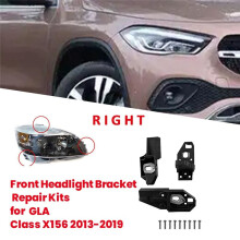 Front Headlight Bracket Repair Kits 1568200100 1568200200 for - GLA Class X156 2013-2019 Headlamp Bracket