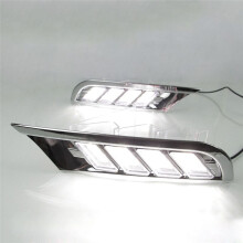 LED Daytime Running Lights for Kicks 2017-2020 White DRL & Amber Turn Signal Lights Fog Lights