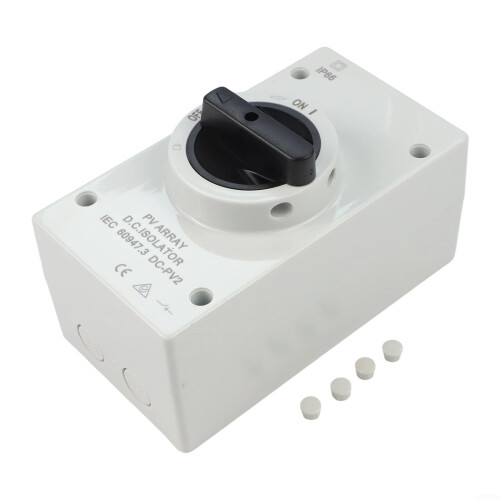 32A 4Pole DC Isolator Switch IP66 Waterproof 1000V Rotary Solar Disconnect for PV Systems 1