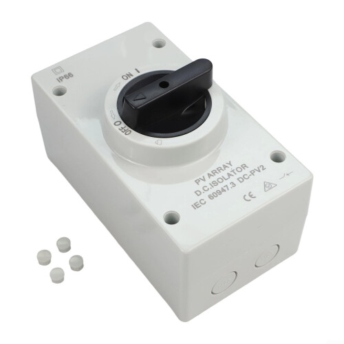 32A 4Pole DC Isolator Switch IP66 Waterproof 1000V Rotary Solar Disconnect for PV Systems 2