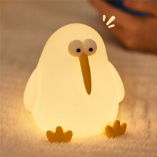 Squishy Kiwi Bird Lamp Rechargeable Dimmable Silicone Nursery Toddler Animal Nightlight Fun Decor for Children