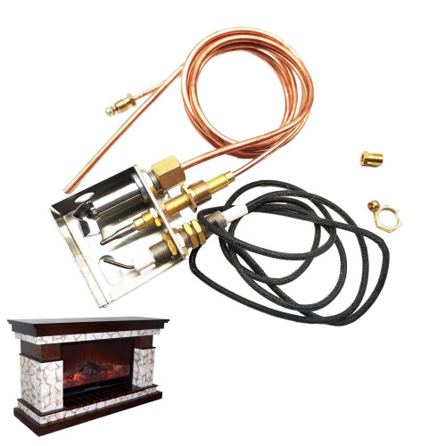 Fire Pit Ignition Kit with Adjustable Flame Control, Durable Brass Outdoor Camping Replacement Parts 1