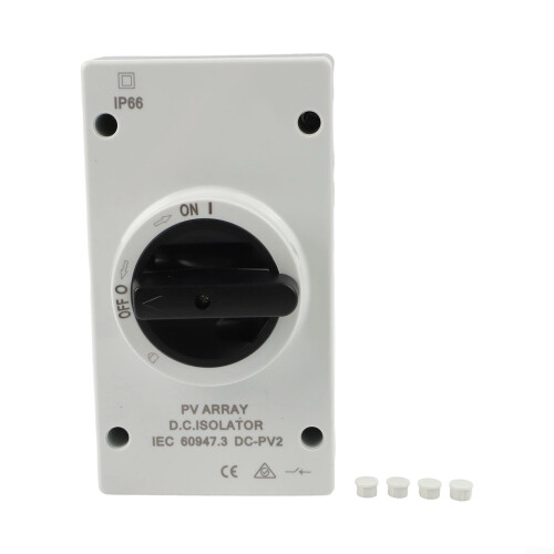32A 4Pole DC Isolator Switch IP66 Waterproof 1000V Rotary Solar Disconnect for PV Systems