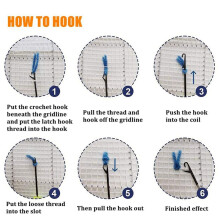 2X  Hook Tap Kits DIY Crochet Yarn Tapetes Hooking  Kit com PadrãO de Cor Pré-Impressa para Adultos e CriançAs (Gato)