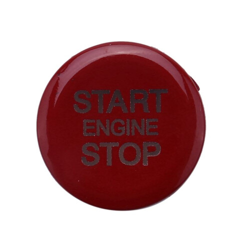 4X ABS Car Engine Start Stop  Button Cover Trim for  Giulia Stelvio 2017 2018 (Red) 1