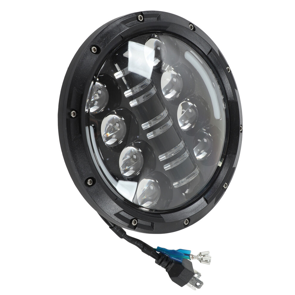 7In Motorcycle Led Headlight 6000K 3000Lm Waterproof 80W White 3051390414578
