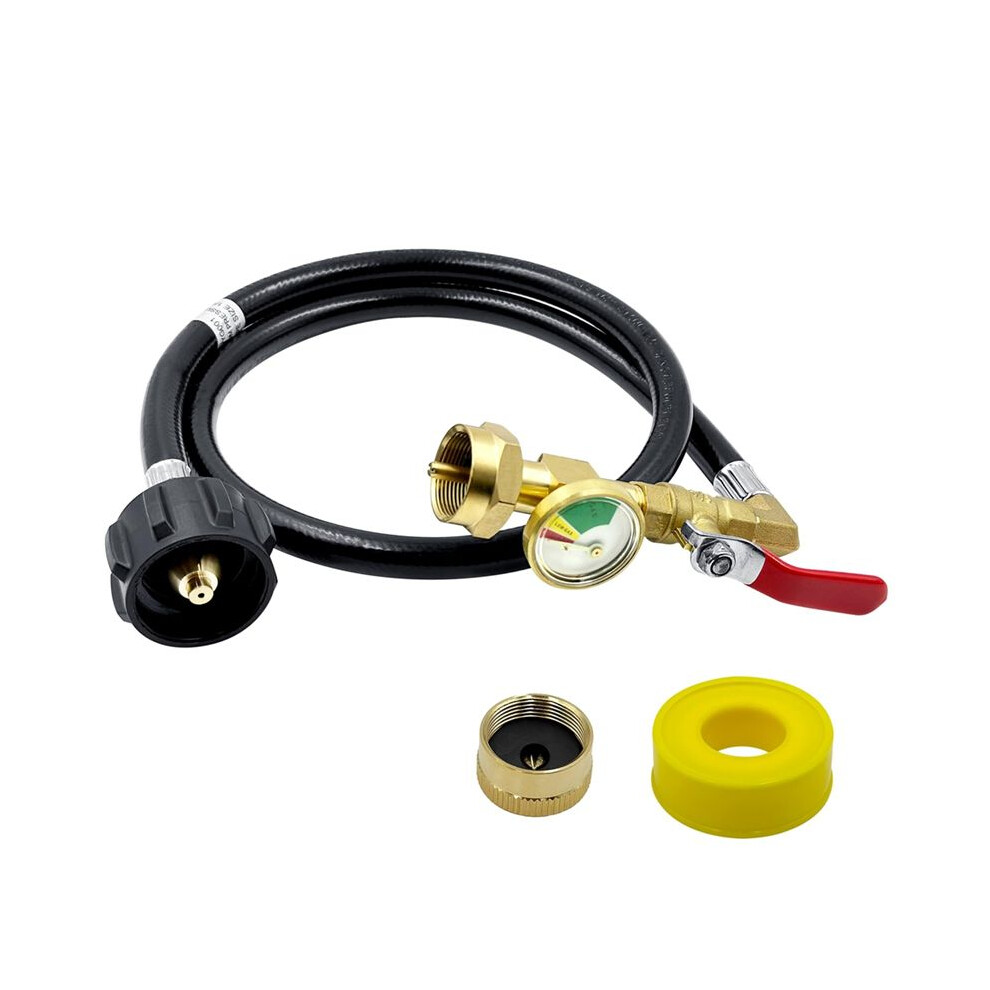 Propane Tank Adapter For 1 Lb. Tanks,Upgraded Propane Refill Adapter Hose, 4 Ft/48 Inch Propane Extension Refill Hose 6032189889620