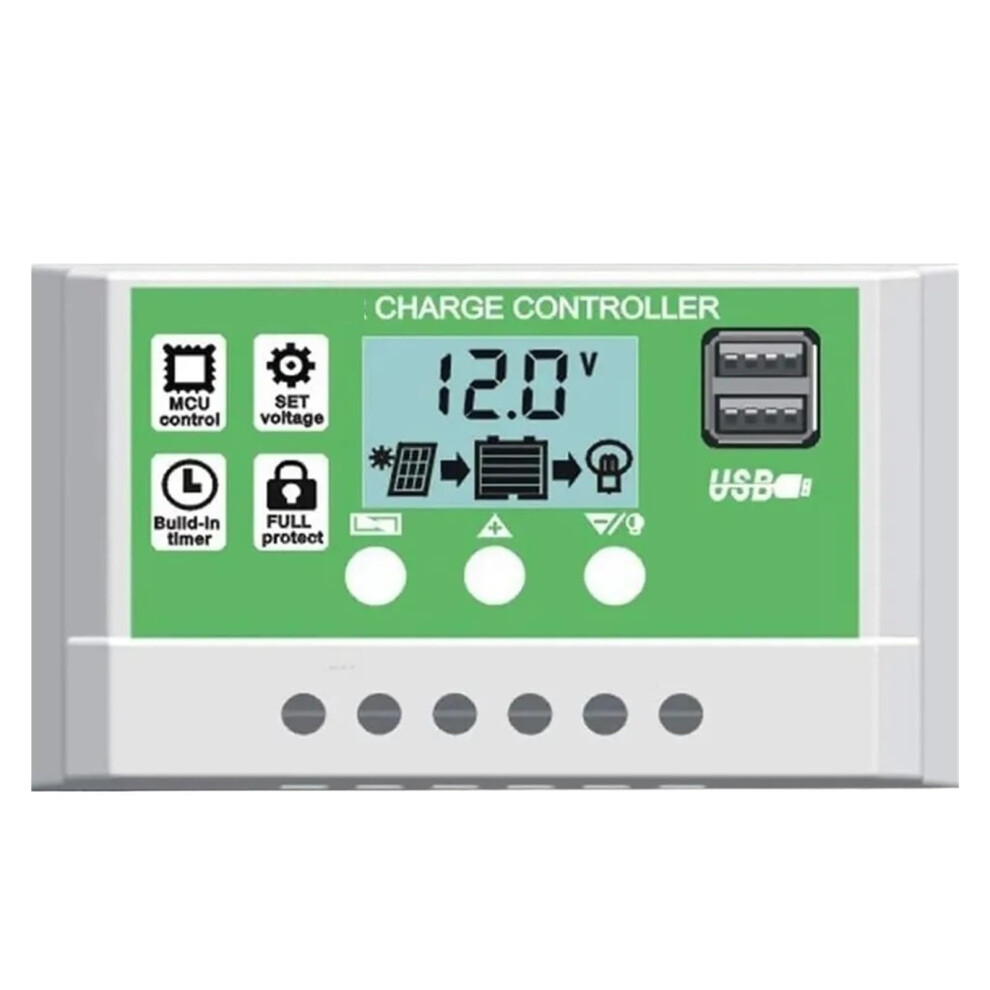20A 12V 24V Mppt Solar Charge Controller With Lcd Display Weatherproof For Rv Marine Offgrid 9455672112314